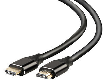 auvisio High-Speed-HDMI-2.1-Kabel bis 8K, 3D, HDR, HEC, eARC, 48 Gbit/s, 0,5 m