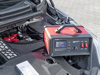 Lescars Profi-Kfz-Batterieladegerät für Pkw & Lkw, 15 A, 15 - 150 Ah Kapazität