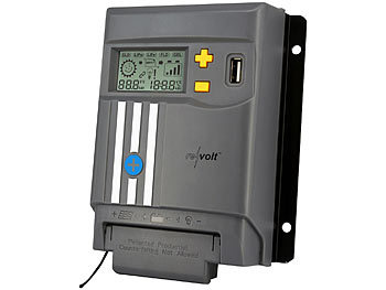 revolt MPPT-Solarladeregler für 12/24-V-Batterien, Display, Versandrückläufer