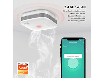 VisorTech 5er-Set WLAN-Design-Rauchmelder mit weltweiter App-Benachrichtigung