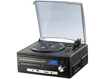 Plattenspieler CD Radio: auvisio Kompakt-Stereoanlage & Digitalisierer, Versandrückläufer