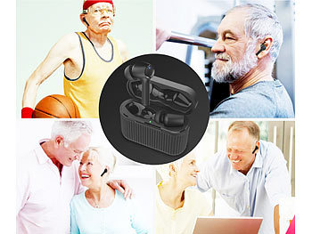newgen medicals In-Ear-Stereo-Headset & Hörverstärker bis 25 dB, Versandrückläufer