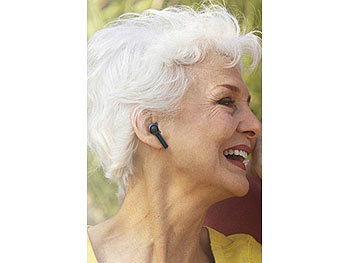 in-Ear-Stereo-Headset und Hörverstärker, mit und Ladebox, Bluetooth