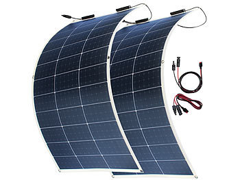 Sonnenkollektor: revolt 2er-Set flexible monokristalline Solarmodule mit Anderson-Adapter