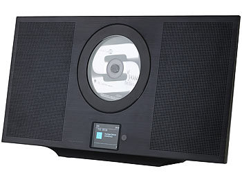 Kompaktanlage: VR-Radio Stereoanlage, Alu, Internet-Radio/CD/DAB+/Bluetooth, 60W, DSP, schwarz