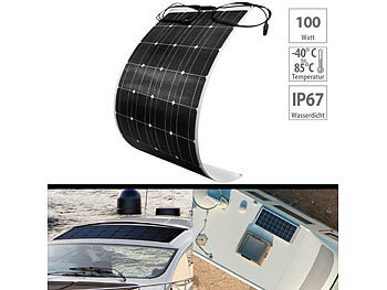 Solarpanels flexibel: revolt Ultraleichtes flexibles Solarmodul, MC4-kompatibel, ETFE, 100 W, IP67