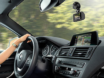 NavGear 4K-UHD-Dashcam mit 2K-Heckkamera, GPS, WDR, WLAN & App, Sony-Sensor