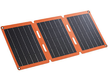 revolt 21-Watt-Solarpanel-Ladegerät, USB-C/-A, je 2,4 A, faltbar, IP65, ETFE