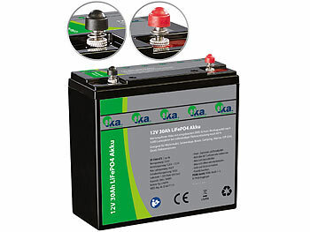 Lithium Batterie: tka LiFePO4-Akku 12 V, 30 Ah, 384 Wh, BMS, für Solaranlagen u.v.m., 2,1 kg