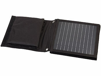 revolt Outdoor-USB-Powerbank mit 28-Watt-Solar-Ladegerät, 20.000 mAh