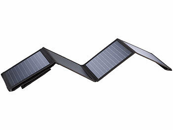 revolt Outdoor-USB-Powerbank mit 28-Watt-Solar-Ladegerät, 20.000 mAh