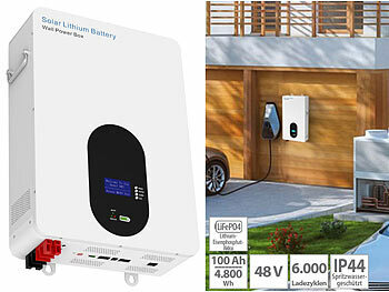 revolt LiFePO4-Akku 4,8 kWh mit 5,5 kW Off-Grid-Solar-Inverter und WLAN-Modul