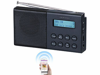 VR-Radio Digitales DAB+/FM-Taschenradio mit Bluetooth 5, Wecker, Display, RDS