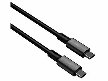 Callstel 2er-Set ultraflexible Silikon-Lade-/Datenkabel USB-C/-C, 1 m, schwarz