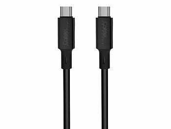 Callstel Ultraflexible Silikon-Lade-/Datenkabel USB-C/-C, 1 + 2 m, schwarz