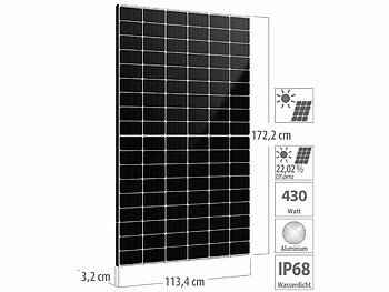 Solarpanele: DAH Solar 430-W-Solarmodul mit TOPCon-Zelltechnologie, Full Screen, IP68, weiß
