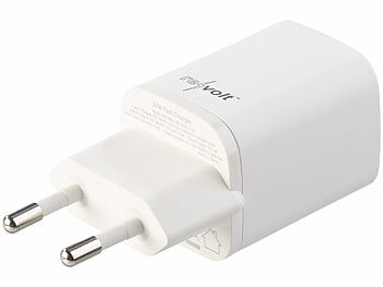 revolt 2-Port-USB-Netzteil mit USB-A & C, QC 3.0, PD und Display, 33 Watt