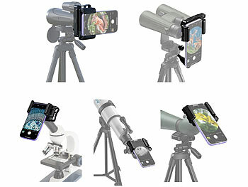 Callstel 2er-Set: Universal-Smartphone-Okularadapter für Ferngläser & Teleskope