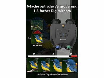 Zavarius Nachtsichtbrille/-gerät mit Kopfhalterung, 2,5K-UHD-Cam, 6x opt. Zoom