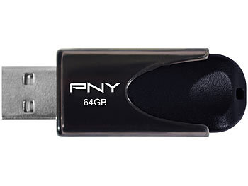 USB-Stick Speicher: PNY 64 GB USB-2.0-Speicherstick Attaché 4, schwarz