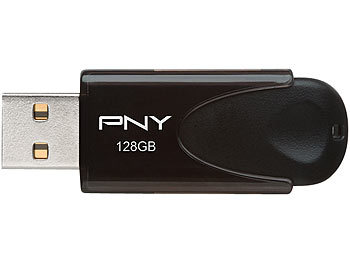 Speicher USB-Stick: PNY 128 GB USB-2.0-Speicherstick Attaché 4, schwarz