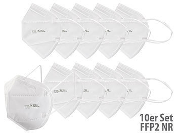 Schutzmasken FFP2: KSR 10er-Set FFP2-Atemschutzmasken, zertifziert nach EN149, flexibler Büge
