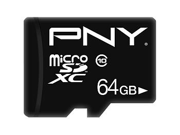 PNY Performance Plus microSD, mit 64 GB und SD-Adapter, Class 10