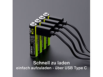 Batterien aufladbar USB