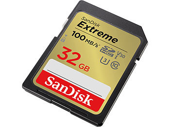 SanDisk Extreme SDHC-Karte (SDSDXVT-032G-GNCIN), 32 GB, 100 MB/s, U1 / V30