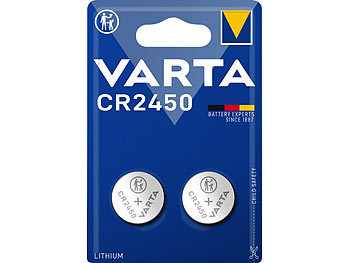 Knopf-Batterien: Varta 2er-Set Electronics Lithium-Knopfzellen, CR2450, 570 mAh, 3 Volt