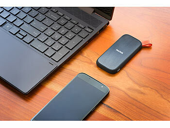 SanDisk Portable SSD-Festplatte mit 480 GB, bis 520 MB/s, USB 3.2 Gen 2