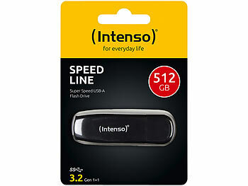 Intenso USB-3.2-Speicherstick Speed Line mit 512 GB, bis 70 MB/s, schwarz