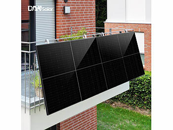 revolt Balkon-Geländer-Halterungen für Solarmodule bis 113,4 cm, 20° bis 60°