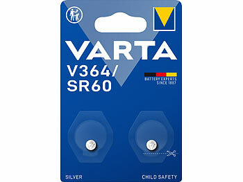 Varta Electronics SilverOxide-Knopfzelle, 364/SR60, 17mAh, 1,55V 2er-Pack