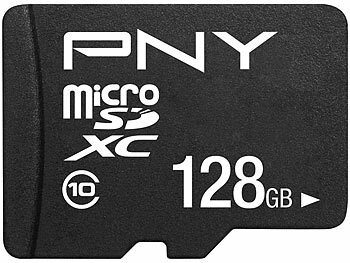 Micro SDHC Speicherkarte: PNY Performance Plus microSD, mit 128 GB und SD-Adapter, Class 10