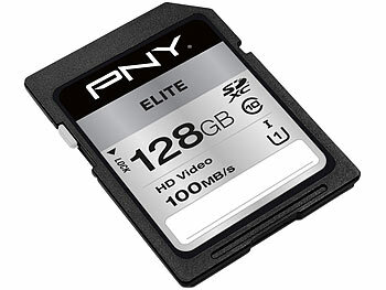 PNY Elite SD-Karte, mit 128 GB lesen bis zu 100 MB/s, U1