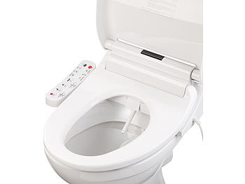 BadeStern 2er-Set smarte Dusch-WC-Aufsätze mit Föhn-Funktion, Sitzheizung