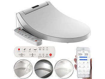 WC Sitz: BadeStern Smarter Dusch-WC-Aufsatz mit Föhn-Funktion, Sitzheizung und App