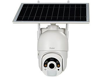 7links Pan-Tilt-Überwachungskamera mit Full HD, WLAN, Akku, Solarpanel, IP66