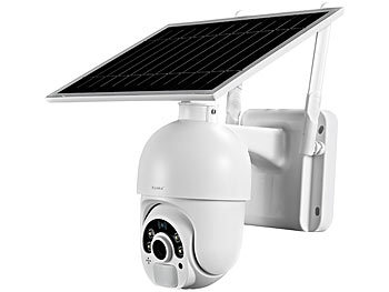 7links Pan-Tilt-Überwachungskamera mit Full HD, WLAN, Akku, Solarpanel, IP66