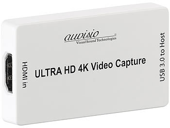 Videorecorder: auvisio HDMI-Video-Rekorder & Streaming-Box, 4K / UHD, USB 3.0, 30 Bilder/Sek.