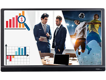 auvisio Mobiler Full-HD-IPS-Monitor, 39,6 cm (15.6"),  USB Typ C, HDMI