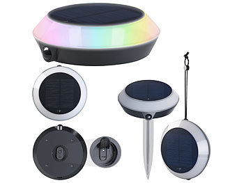 Solar-Outdoor-Leuchte mit RGB-CCT-LEDs, Bewegungssensor und App