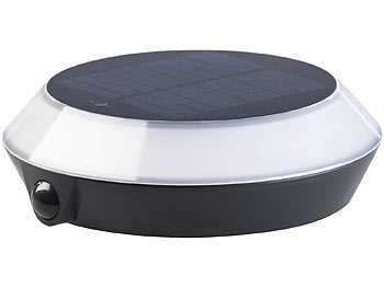 Lunartec 2er-Set Solar-Outdoor-Leuchte, RGB-CCT-LEDs, PIR, Bluetooth, App, 90lm