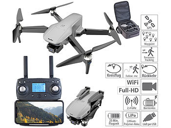 Propeller Zubehöre Multicopter-Flugakkus Ferngesteuerte Spielzeug: Simulus Faltbare GPS-Drohne mit 4K-Cam, 3-Achsen-Gimbal, Brushless-Motor, App