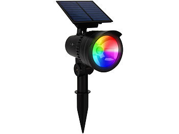 Lunartec 6er-Set RGB-CCT-LED-Spot mit Bluetooth, 50 lm, 1 W, IP44 inkl. Gateway