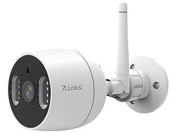 7links 2er-Set WLAN-IP-Kameras mit Full HD, Dual-Nachtsicht, App, LAN, IP65