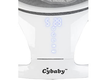 Cybaby Smarte Babywippe aus Aluminium, Bluetooth, WLAN, Touch-Tasten und App