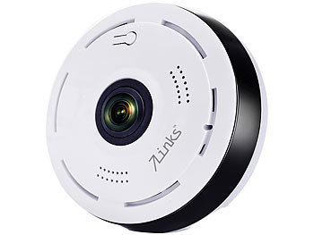 7links 360°-Panorama-Überwachungskamera mit 2K, Nachtsicht, WLAN & App