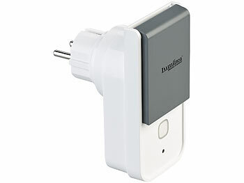 Luminea Home Control 2er-Set WLAN-Outdoor-Steckdosen, HomeKit-fähig, App, Strommessung